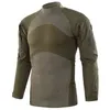 Homens táticos camisetas exército verde manga longa camuflagem camuflagem camiseta de camiseta de primavera caça de outono roupas de paintball t220808