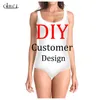 DIY Customize Summer 1 pc Swimsuits Women Animal P o Star Singer Anime Flower 3D Printed Sexy 1 Suits Swimwear 220707