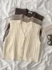 여자 조끼 조끼 가을 2022 드레스 한국 v- 넥 가디건을 착용 한 학생 니트 트렌드 니트 스웨터 스트라이트 22