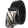 Cinturón de marca de cuero de moda para hombres Luxury Mens Automatic Buckle Designer Men Coffee Belts 110-130cm Correa