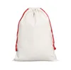 Sublimatie Blank Santa Sacks DIY Personaliseerde Drawstring Bag Kerstcadeau Zakken Pocket Warmteoverdracht Nieuw DHL -schip SN6690