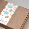 Cadeau cadeau 20-50pcs autocollants d'emballage de feuilles de fleurs étiquettes de scellage boîte d'affaires autocollant de paquet d'enveloppe de scellage 100x50mmcadeau