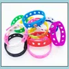 Jelly Glow Bracelets Jewelry Sile Jelly Bracelet Wristband 21Cm Fit Shoe Buckle Charm Accessory Party Gift Fashion Wholesale Drop Delivery