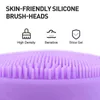 Face Care Devices Steamer2 in 1 Ems Led Light Therapy Silicone Heating Cleanser Massage Facial Cleaning Brush Skin Scrubber Washing 220225