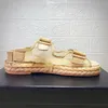 designer sandalen dames romeinse schoenstijl hoge kwaliteit damespantoffels colorblock doek en pure mesh casual schoenen dikke zool zomer strand 35-42 met doos verpakking zak