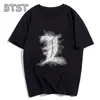 Summer Fashion T Shirts Death Note Harajuku Men T Shirt Cotton Funny Oversized T Shirt Boyfriend Gift Black XS To 3XL Streetwear 220608