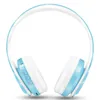Fones de ouvido fones de ouvido estilo macaron cor quente cor sem fio bluetooth foneco estéreo fone de cabeça para a cabeça suporta fm mp3 microfone para tabelas móveis