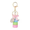 Resin Macaron Cake Key Chain Metal Effiel Tower Bag Hanger Charm Key Ring Wedding Supplies Keychain FAVORS F0708