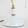 Homhi Rustic Table Lamp Vintage Lampara LED Mesa Escritorio Industrio Study Art Deco Gold Glass Steand Green Switch HDL-005 H220423