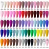 ネイルアートキット7ML 42/20/12/10PCSジェルポリッシュセット春の夏キラキラクールなUV LEDワニスガラスペットボトルDIYデザインキットネイル