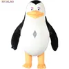 Mascot boneca traje pinguim mascote traje adulto anime madagascar kits mascotte carnaval trajes animais infláveis ​​pinguim mascote trajes