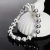 Charm-Armbänder Charmhouse Reines Silber 925 für Frauen 10 mm Buddha-Perlenkette Armband Armreifen Armband Pulseira Modeschmuck GeschenkCh