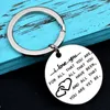 Keychains Europe And America Fashionable Stainless Steel Round Keychain I Love You Couple Simple Letter DIY Can Be Customizable Wholesale En