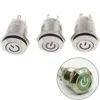 Schakel 12 mm metalen drukknop platte kopring Symbool 3v Zelf-reset Momentary/vergrendeling Hoederdichte auto Auto Eng DropSwitch