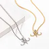 Pendant Necklaces Hip-hop Style M Letter Necklace Dragon Magic Logo Majin Buu Tattoos Marks Gold Silver Color Neck Chain Jewelry Gift Elle22