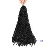 Passion Twist Crochet Hair Synthetic 18 inch Water Wave 22 root/Pcs African Trança para Goddess Locs Extensions LS06