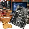 اللوحات الأم تعدين اللوحة الأم 8xpcie إلى USB G1620 CPU الشحم الحراري لوحة SATA SATA مفتاح اللوحة الأم الألواح الأم