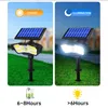 Lámparas de sensor de movimiento solar ultra brillante 2 en 1 paisaje luces solares inalámbricas 128cob solars lámpara de seguridad para pared de jardín