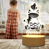 Personnalisé Enfants Cadeau D'anniversaire De Bande Dessinée Anime USB Night Light Décoration De Chambre À Coucher Avec Protection Des Yeux Pour Enfants Night Lamp 220623