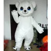 Costume da mascotte orso polare bianco di Halloween, personaggio dei cartoni animati, festival di carnevale, vestito operato, Natale, dimensioni per adulti, festa di compleanno, completo da esterno