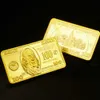 GoldCommemorative Conins USA доллар монеты и ремесла для бара квадратные металлические значки