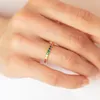 Кластерные кольца минималистские тонны для женщин красочный блестящий кубический цирконий свадебное обручальное кольцо женское украшение пальцев подарочный кластер Rita22