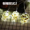 Luci decorative per feste di Halloween Fantasmi di Pasqua Ragni Pipistrelli Strisce luminose a forma di serie di zucche Luci a LED 3M Decorazioni per feste