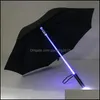 Umbrellas Household Sundries Home Garden Led Light Umbrella Mticolor Blade Runner Night Protectio Mti Color High Quality 31Xm Y R Drop Del