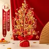 Decorative Flowers & Wreaths Year Household Bonsai Ornaments Wedding Decoration Living Room Spring Festival Arrangement Fortune Tree Pendant