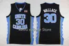 Sjzl98 30 Rasheed Wallace North Carolina Tar Heels Basketball-Trikots Herren genähte Stickerei