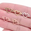 Bulk 1000pcs Heart shaped connector Charms Pendant Bracelet Jewelry Making Handmade Crafts 14.5x8mm