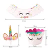 Rainbow Unicorn Cupcake Wrappers Birthday Party Cake Decorations Tools Baby Shower Festival Supplies