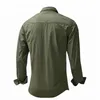 UAICESTAR marque 100% coton Slim hommes chemises printemps simple boutonnage Cargo automne mode décontracté 's 220322