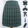 Kleidungssets Japanische Korea Schulkleider Damen Plaid Faltenrock Student JK Uniformen Frauen Matrosenanzug Kurze Röcke für Mädchen Dunkelgrau