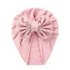 1pc Baby Hair Accessories Cotton Turban Caps Toddler Boy Girl Lace Bow Headwrap Bonnet Newborn Beanies Kids Photo Props Headwear