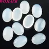 WOJIAER Fashion Natural Loose Gemstones Crystal Ruby Oval CAB Cabochon Beads for Jewelry&Bracelet Accessories 13x18mm BU803