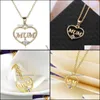 Pendant Necklaces Pendants Jewelry Mum Love Heart Necklace Loving Mothers Day Gift Mother Between And Daughter Beautifly Sweater Chain Dro