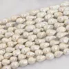 Collane con ciondolo Fantastiche perle bianche d'acqua dolce Perline Fili sciolti 15-25MM Barocco per collana femminile fatta a mano PN006Pendant
