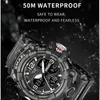 Sport For Men Alarm Clock Stopwatch LED Digital Back Light Dual Time Display 8008 Mens Watches Waterproof 220526
