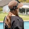 Visières chapeau de soleil pour femmes protection solaire femmes paille extérieur parasol bords larges été casques de Football arc-en-ciel visières Eger22