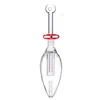 Tuyau de brûleur à mazout en verre 14mm Bongs en verre femelle Feb Egg Style Narguilés Conduites d'eau Pommeau de douche Perc Dab Plate-forme pétrolière en paille avec clip en plastique