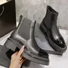 Designer Boots Chelsea Boot Thick Soled Black Calfskin Leather Shoe Martin Boots Ankle Women Luxury Fashion Shoes Winter Autumn