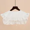 Bow Ties Korean Style Shirt Detachable Doll Fake Collar For Women Shoulder Wrap Hollow Out Floral Lace Ruffled Trim False CollarBow Emel22