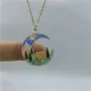 Ожерелья с подвесками Yungqi, модное ожерелье с луной, эмаль, очаровательный воротник, дерево, горный дом, пейзаж, колье для женщин, девушек, цепочка в стиле бохо 3060742
