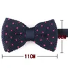 Bow Ties Knit Bowtie For Groom Fashion Knitted Tie Men Women Bowknot Adult Wedding Cravats Knitting Groomsmen BowtiesBow