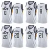 Basket stampato sullo schermo Damian Jones Jersey Russell Westbrook Juan Toscano-Anderson Clarkson 00 Udoka Azubuike 20 Vanderbilt 0 Malik Beasley 5 Shirt