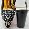 New Arrival Winter Srebrny Kolor Włoski Design Women Shoes and Torba Zestaw Afryki Dopasowane buty i torba na Royal Party 210306