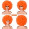 Perucas sintéticas de cabelo cosplay afro peruca cacheada com franja perucas de cabelo fofas curtas para mulheres negras ombre sintético Cosplay loira natural 220225