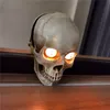 Halloweenowa czaszka LED Nocna lekka szkielet Ściana Bateria Lampa wakacyjna Prezent Prezent Home Bar Retro Lighting Decor Y201006