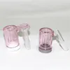 14mm Manlig glas Ashcatcher Hookah Bong med färgglad silikonbehållare Reclaimer tjock Pyrex Ash Catcher Water Reting Pipes Dabber Tools